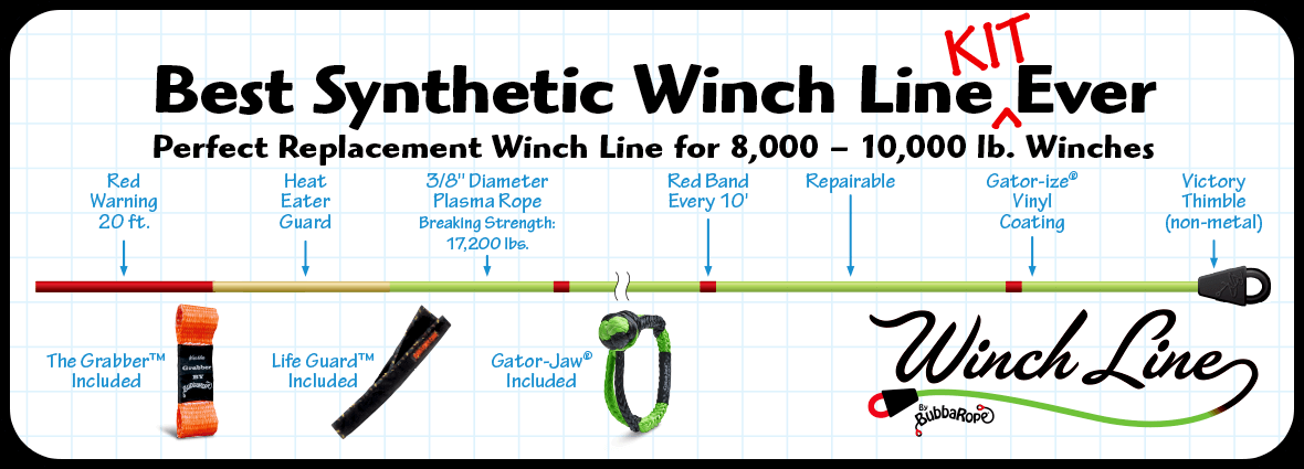 Synthetic Winch Line 3/8" x 80 FT - Image 2
