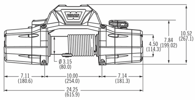 WARN ZEON 12-S 12V WINCH - SYNTHETIC ROPE - Image 2